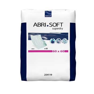 Abri-Soft Superdry  60*60 см,  одноразовые пеленки с повышенной впитываемостю 